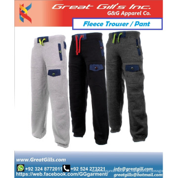 Pantalón de felpa suave unisex personalizado / pantalones de chándal de gimnasio / pantalón de jogging